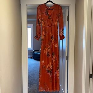 Baltic Born Lydia Maxi Dress Rust Floral